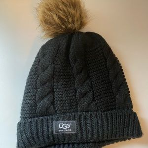UGG Faux Fur Pompom Winter Hat